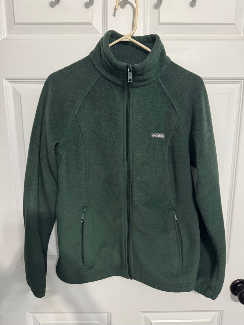 Columbia Dark Green Full-Zip Fleece Jacket